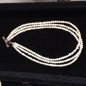 3 strand freshwater pearl choker